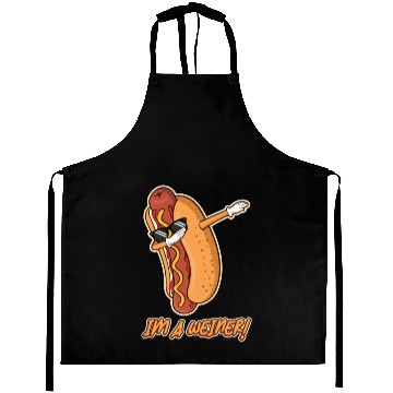 Discover I'm a weiner Funny Dabbing Dance Hotdog Lover Pun Aprons