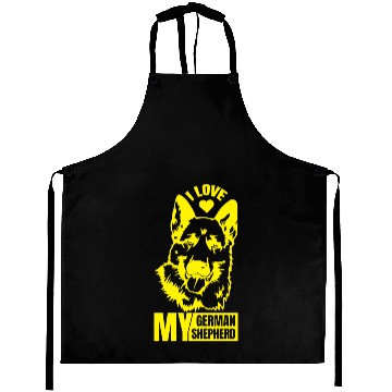 Discover I love my German Shepherd Aprons