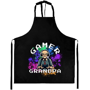 Discover Gamer Grandpa Aprons