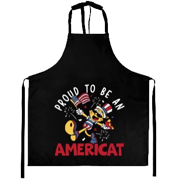 Discover Proud To Be An Ameri-cat America 4th Of July Aprons