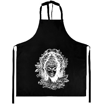 Discover Meditating Buddha Enlightenment Portrait Aprons