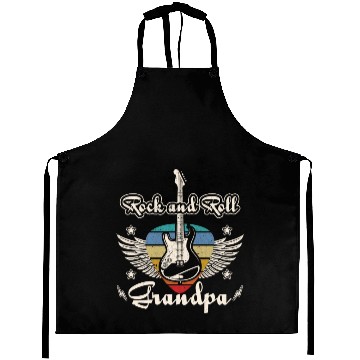 Discover Rock and Roll Grandpa Guitar Aprons