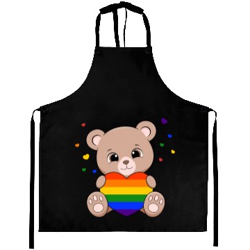 Discover Pride with cute litte lear with heart Aprons