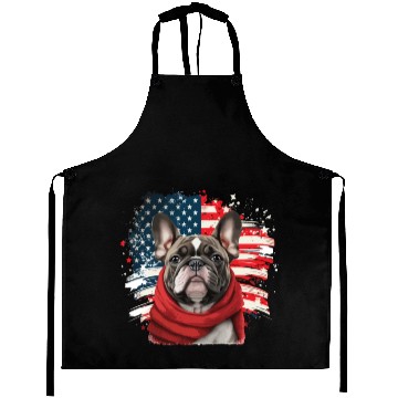 Discover America USA Flag 4th Of July American Dog Lover Aprons