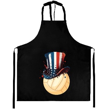 Discover Patriotic America USA Flag 4th Of July Volleyball Aprons