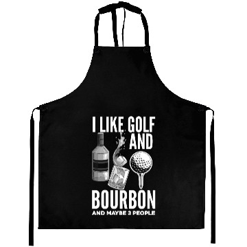 Discover Golf Bourbon Whiskey Gift Golfer Aprons