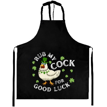 Discover Rub My Cock For Good Luck St Patrick's Day Aprons