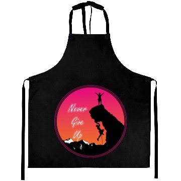 Discover Never give up rock climbing Aprons