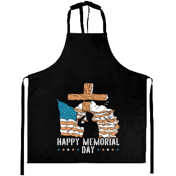 Discover Patriotic Veteran USA Flag American Memorial Day Aprons