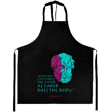 Discover Seneca Stoic Philosophy Quote Aprons