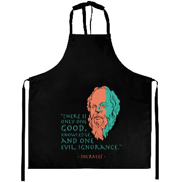 Discover Socrates Stoic Philosophy Quote Aprons