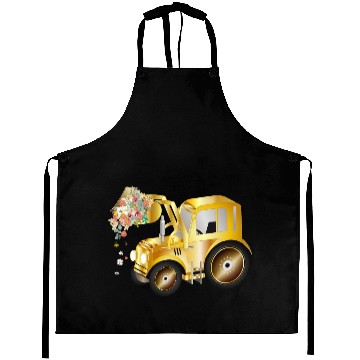 Discover Tractor front loader with blossom flowers Aprons