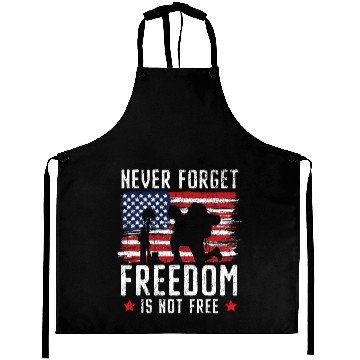 Discover Never Forget Freedom Is Not Free USA Memorial Day Aprons
