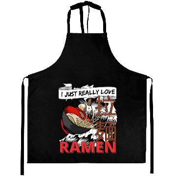 Discover I just really love Ramen Aprons
