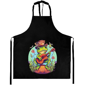 Discover Cottagecore Steampunk Guitarist Frog Dark Academia Aprons