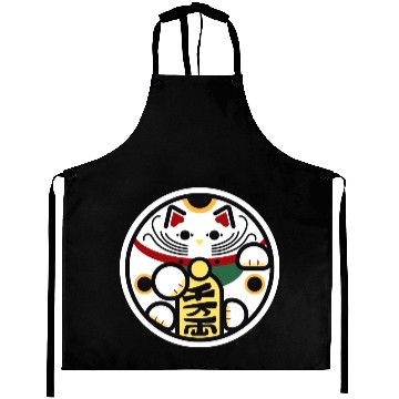 Discover Round Lucky Cat Aprons
