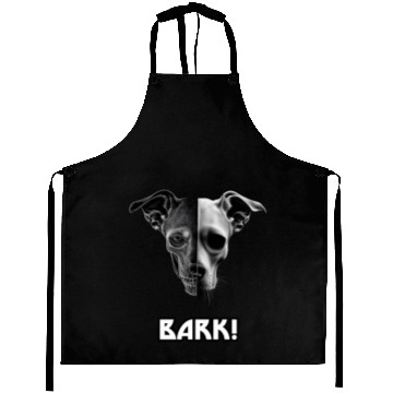 Discover Bark! Dog Skull, Skully Doggy, Heavy Metal Dog Aprons