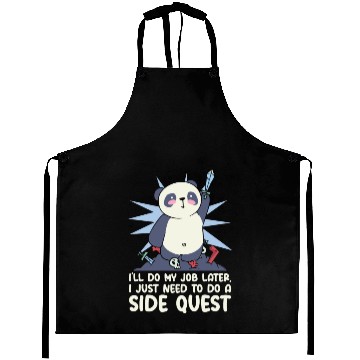 Discover Procrastinating Panda Lover Side Quest Panda Aprons