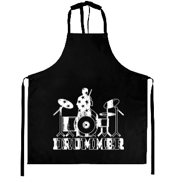 Discover Drummer US Flag Drum Player Drummer Musician Aprons