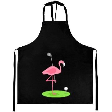 Discover Golf Flamingo Golfing Golfer Aprons