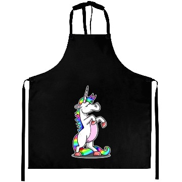 Discover A Unicorn With Rainbow-Colored Mane And Tail Aprons
