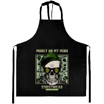 Discover Money On My Mind Graffiti Skull Aprons