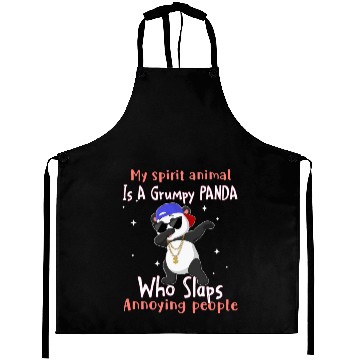Discover Grumpy Panda Who Slaps Annoying People Aprons