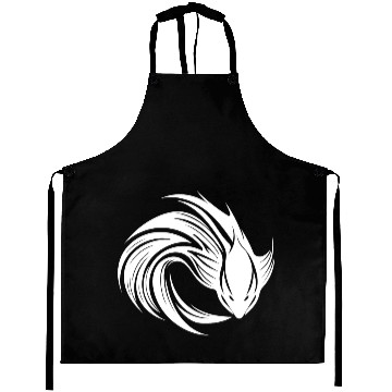 Discover Wild Fighting Fish Tattoo Portrait Aprons