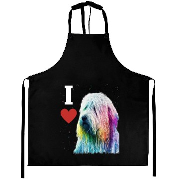 Discover Colorful komondor dog cute doggy Neon breed colore Aprons