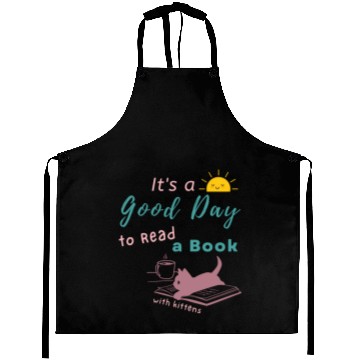 Discover Good Day to Read Drink Coffee playing with Kittens Aprons