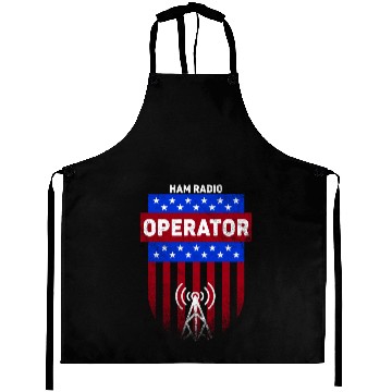 Discover Ham Radio Operator US Flag Aprons