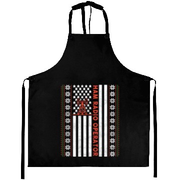Discover Ham Radio Operator US Flag Aprons