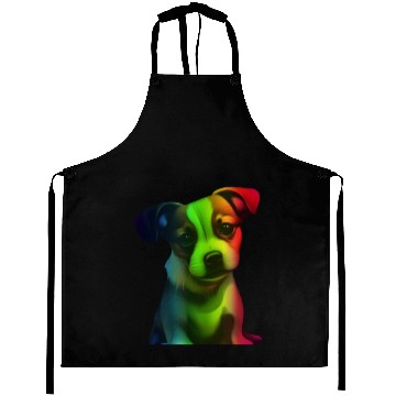 Discover rainbow puppy Aprons