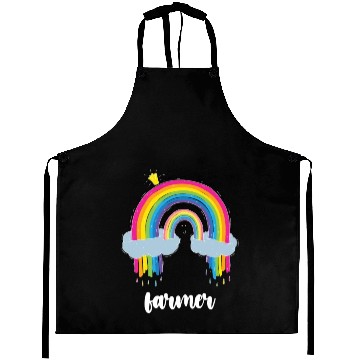 Discover Farmer Farming Cute Boho Rainbow Aprons