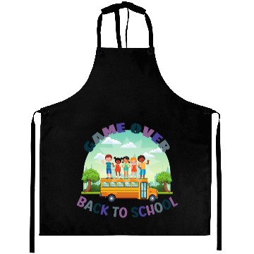 Discover game over back to school Aprons