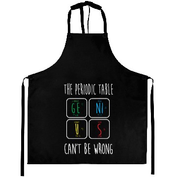 Discover Funny Science Geek Teacher Genius Periodic Table Aprons
