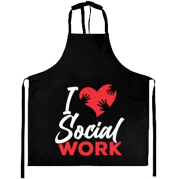 Discover I Love Social Work Job Worker Graduation Aprons