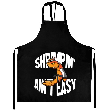 Discover Funny Jiu Jitsu Shrimp Pun Shrimpin Aint Easy Aprons