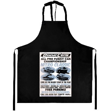 Discover Vintage Hot Rod Classic Drag Racing Poster Aprons