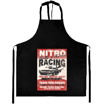 Discover Vintage Hot Rod Classic Funny Drag Racing Poster Aprons