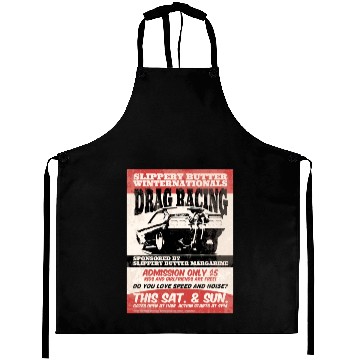 Discover Vintage Hot Rod Classic Drag Racing Poster Aprons