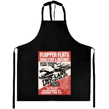 Discover Vintage Hot Rod Classic Drag Racing Poster Aprons