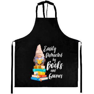 Discover Garden Gnome Easily Distracted By Books Gnomes Bo Aprons