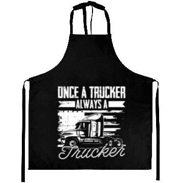 Discover Truck Driver Us Flag Old Man Trucker Aprons