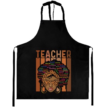 Discover Black Smart Teacher Afro Love Melanin African Aprons