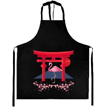 Discover Japanese flamingo Aprons