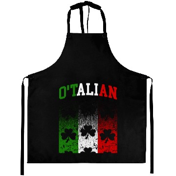 Discover O'talian St. Patrick Italian Pride Italy Flag Aprons