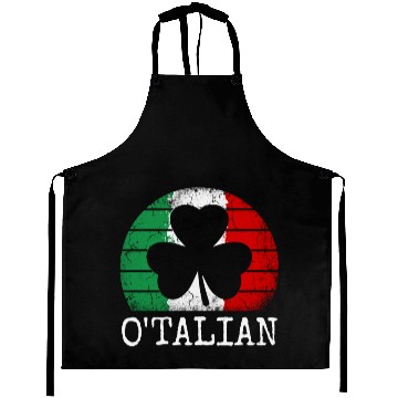 Discover O'talian St. Patrick Italian Pride Italy Flag Aprons