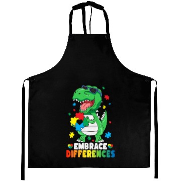Discover Embrace Differences TRex Dinosaur Autism Awareness Aprons