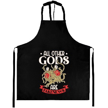 Discover Atheist Atheism Flying Spaghetti Pastafarianism Aprons